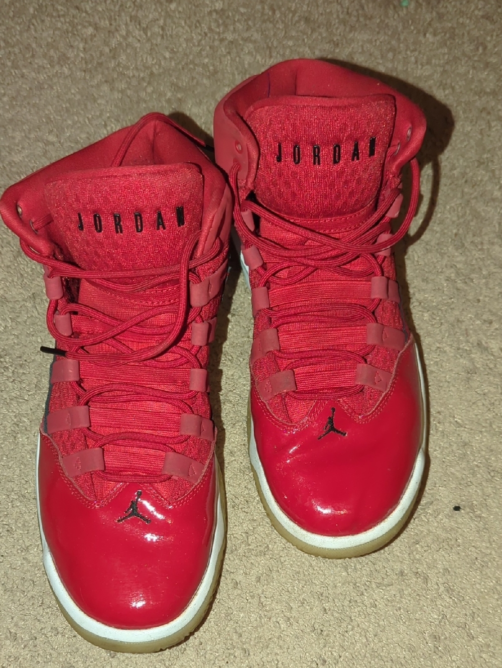 Jordan Red High-Top Sneakers